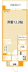 カウンターキッチンタイプの間取図