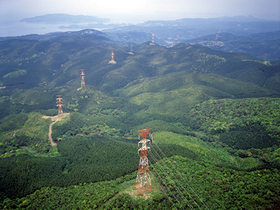 架空送電線工事